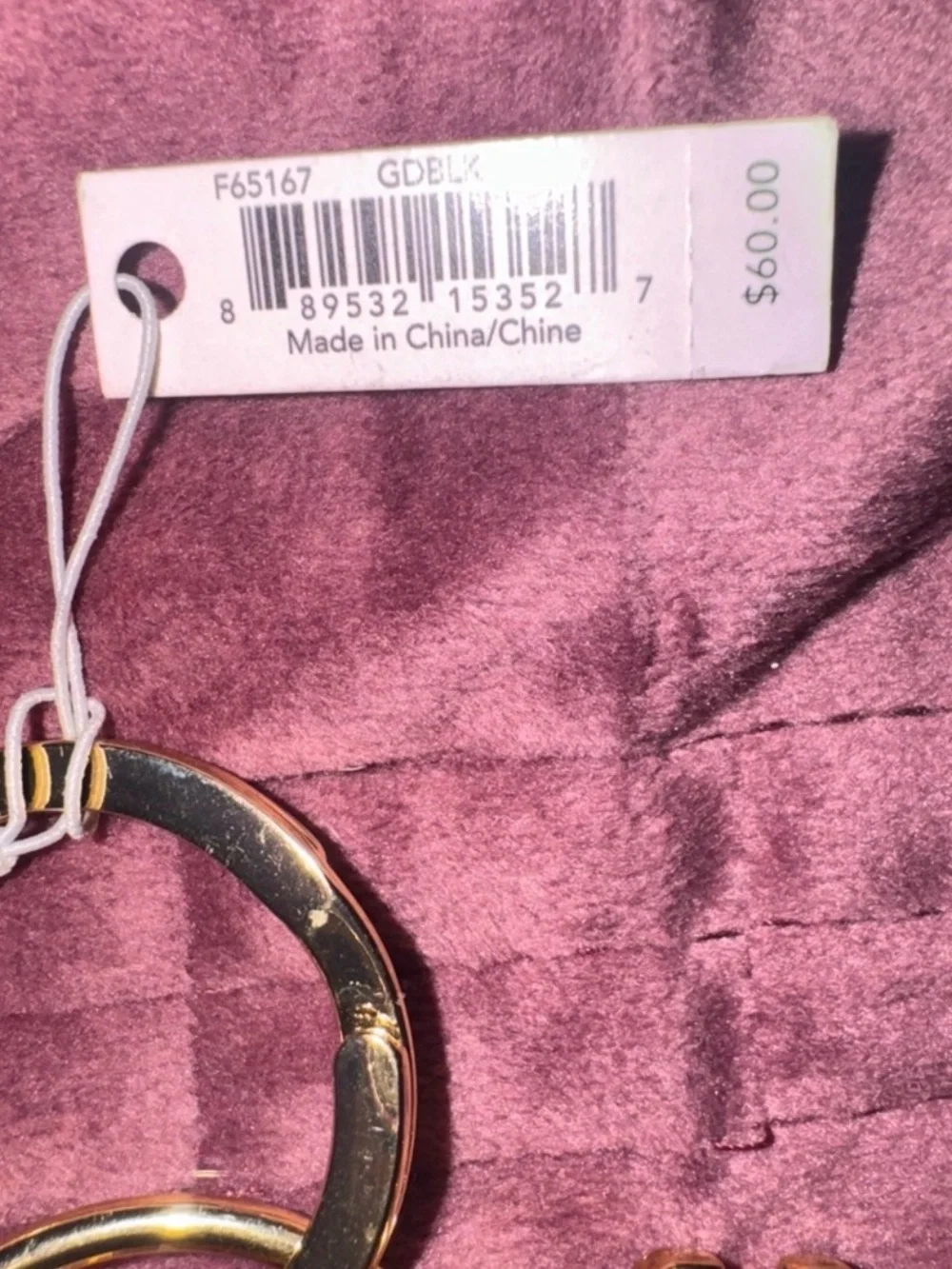 Coach Gold Horse & Carriage Padlock Key Chain Fob, Bag Charm Key Ring NWT F65167